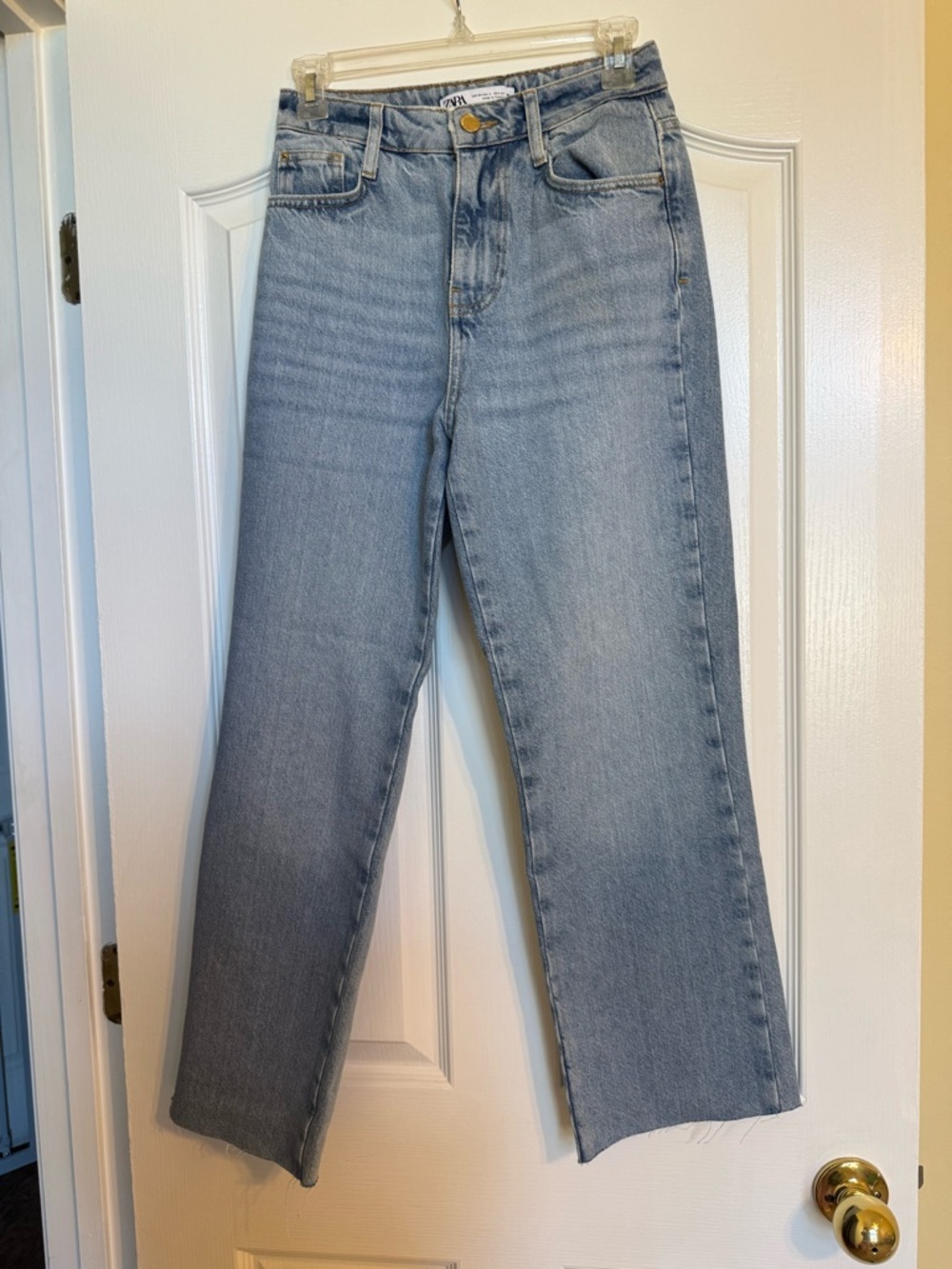 Zara Light Wash Straight Leg Jeans
